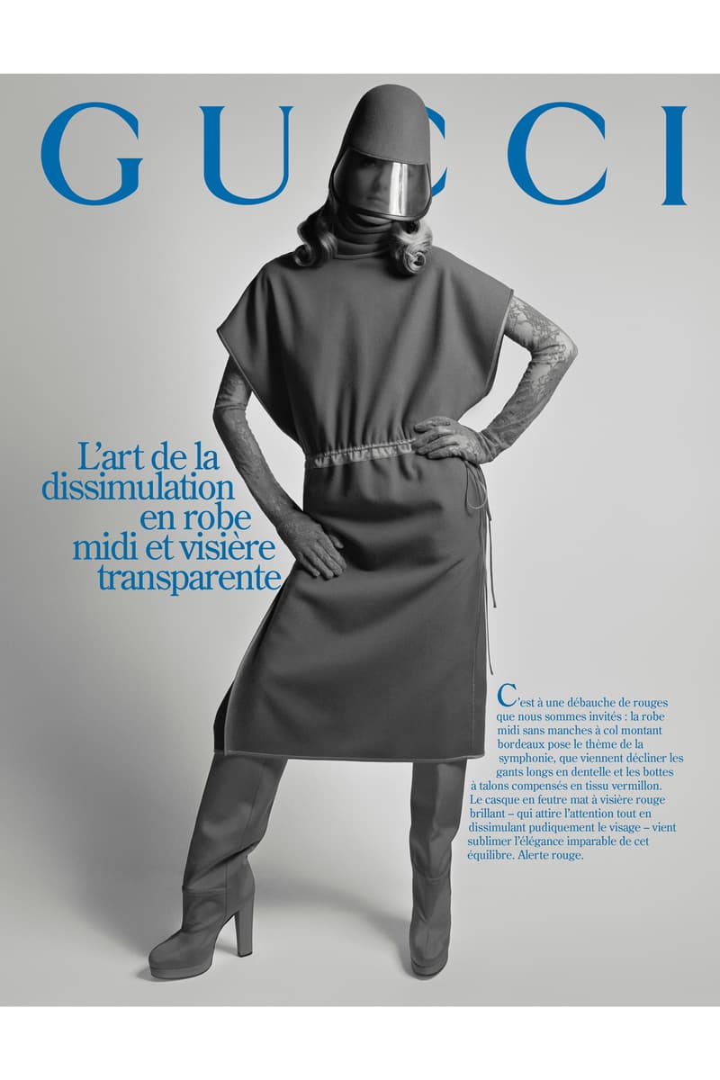 GucciPretAPorter Fall Winter 2019 Campaign Dress Grey