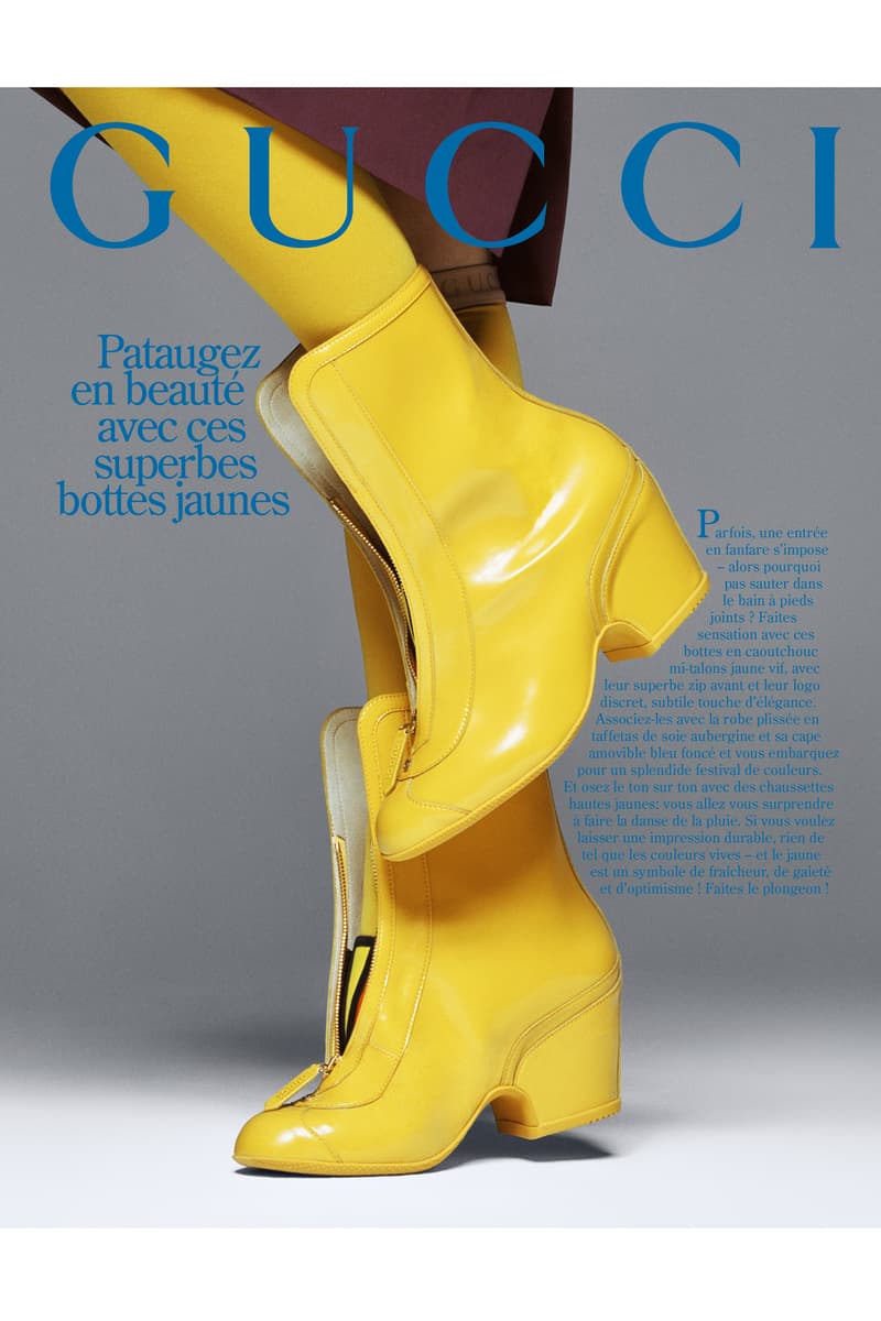 GucciPretAPorter Fall Winter 2019 Campaign Boots Yellow