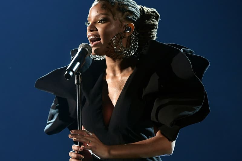 Halle Bailey 2019 Grammy Awards Singing Dress 