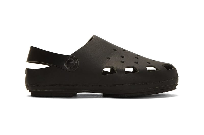 black designed crocs