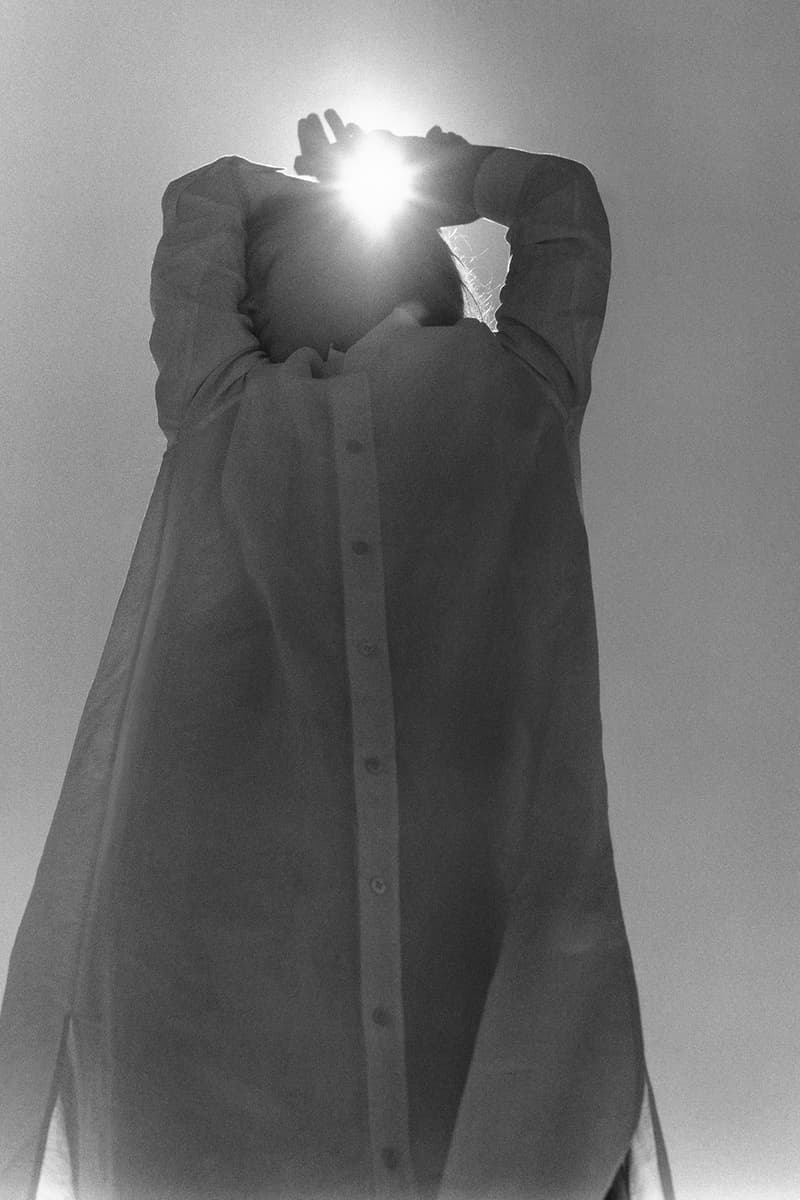 jil sander summer project capsule collection natural materials sustainable fashion clothes minimal dresses jumpsuits shirts hats sandals beach towel unisex footwear accessories