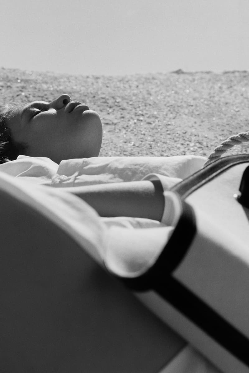 jil sander summer project capsule collection natural materials sustainable fashion clothes minimal dresses jumpsuits shirts hats sandals beach towel unisex footwear accessories