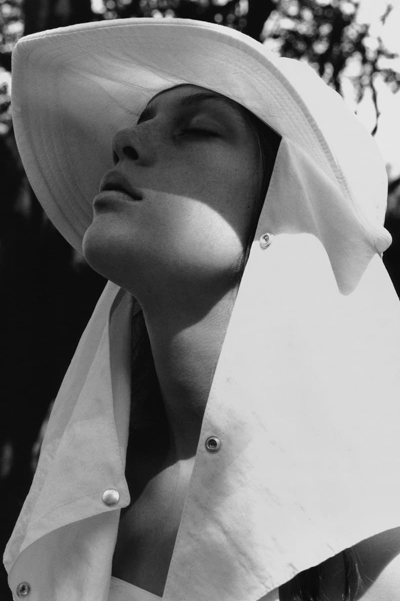 jil sander summer project capsule collection natural materials sustainable fashion clothes minimal dresses jumpsuits shirts hats sandals beach towel unisex footwear accessories