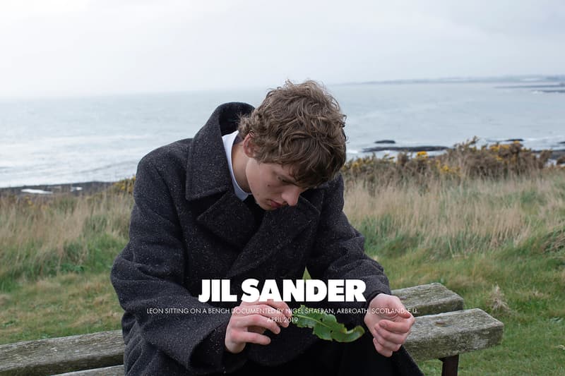 jil sanders fall winter 2019 advertising campaign a rbroath loch earn scotland editorial photoshoot nature