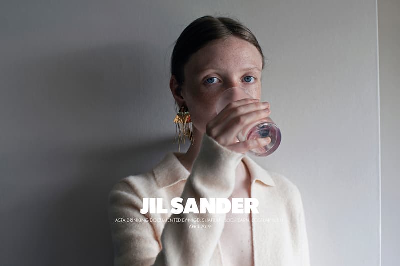 jil sanders fall winter 2019 advertising campaign a rbroath loch earn scotland editorial photoshoot nature