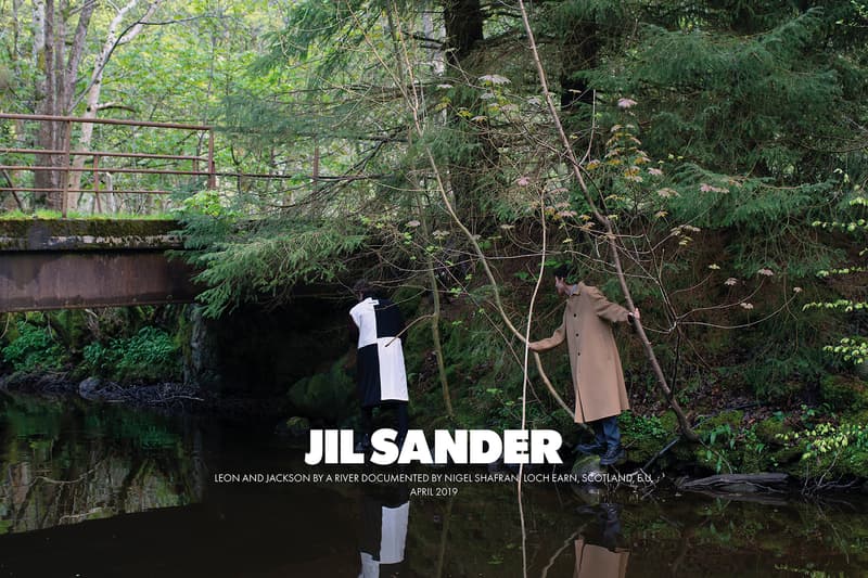 jil sanders fall winter 2019 advertising campaign a rbroath loch earn scotland editorial photoshoot nature