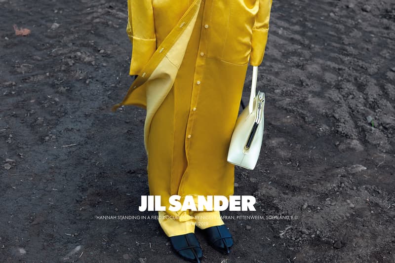 jil sanders fall winter 2019 advertising campaign a rbroath loch earn scotland editorial photoshoot nature