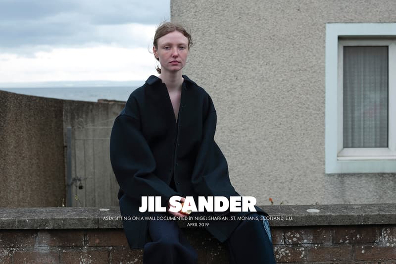 jil sanders fall winter 2019 advertising campaign a rbroath loch earn scotland editorial photoshoot nature