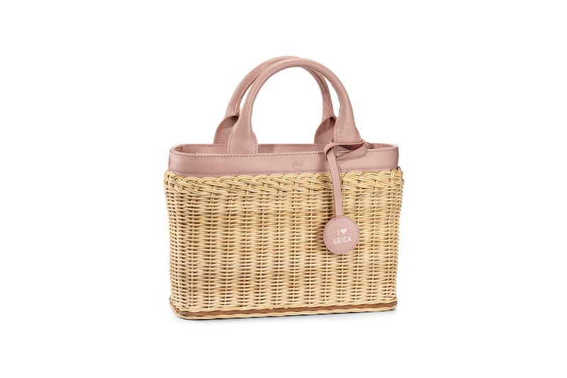 leica camera q2 d-lux travel tote bag wicker basket protector leather blue pink