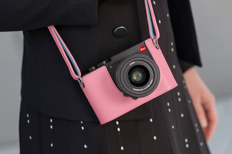 leica camera q2 d-lux travel tote bag wicker basket protector leather blue pink
