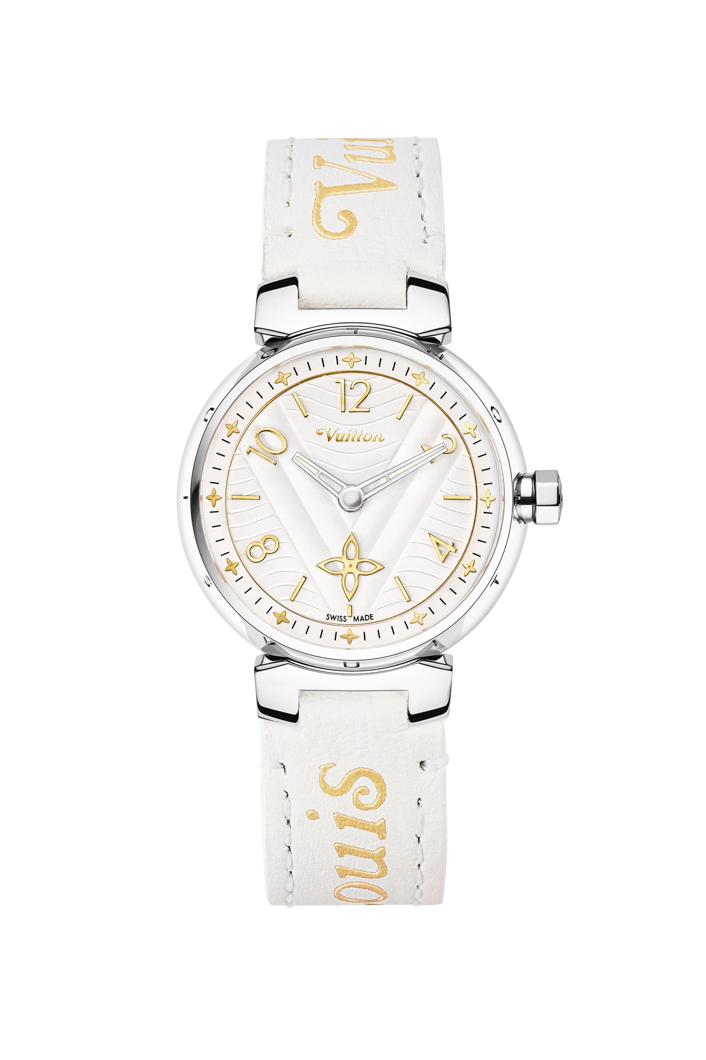 louis vuitton tambour new wave watch timepiece customizable strap