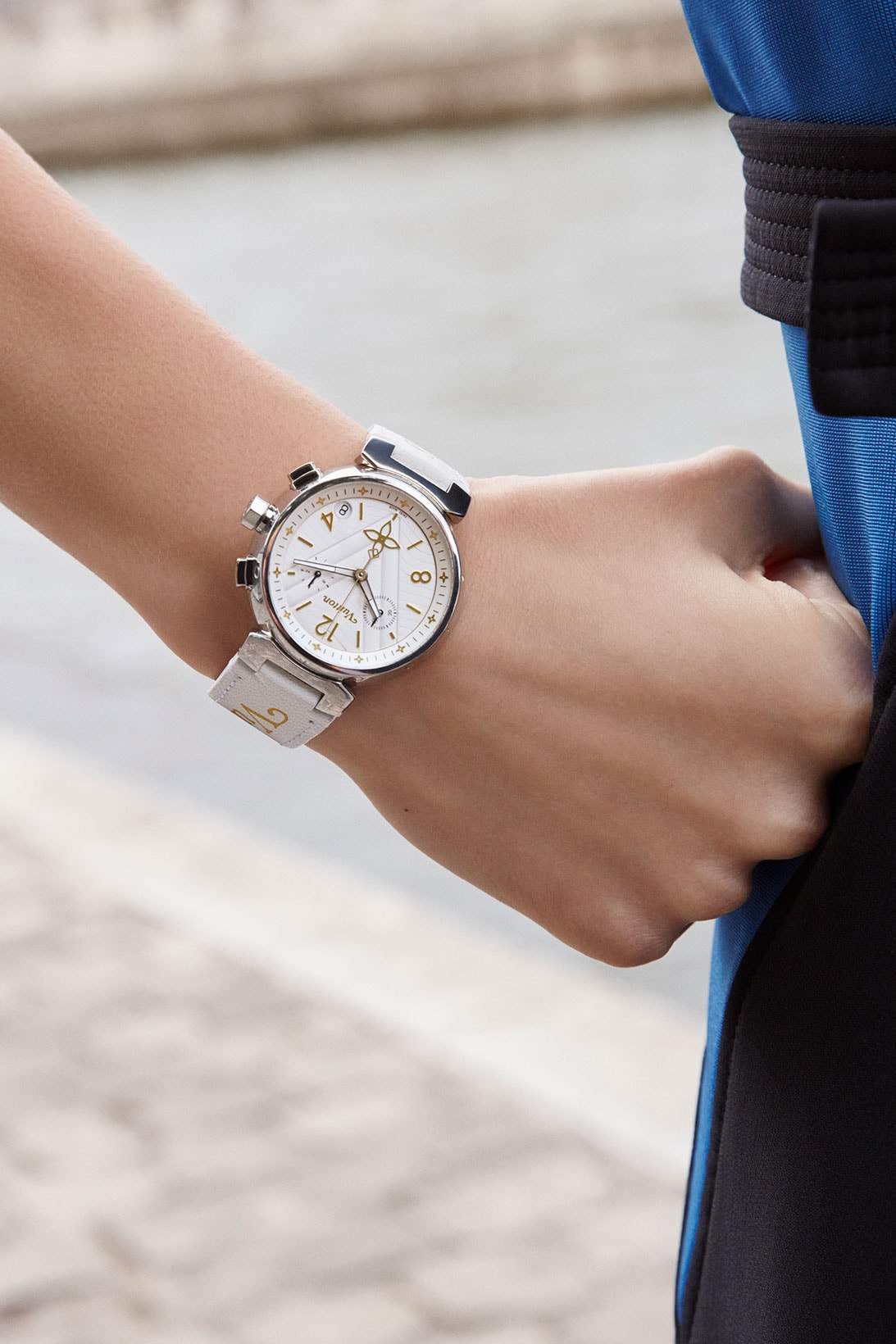 louis vuitton tambour new wave watch timepiece customizable strap