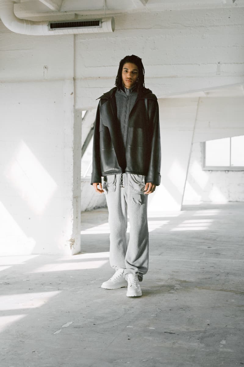 Louis Vuitton Men's Pre-Spring 2020 Lookbook Jacket Black Pants Grey