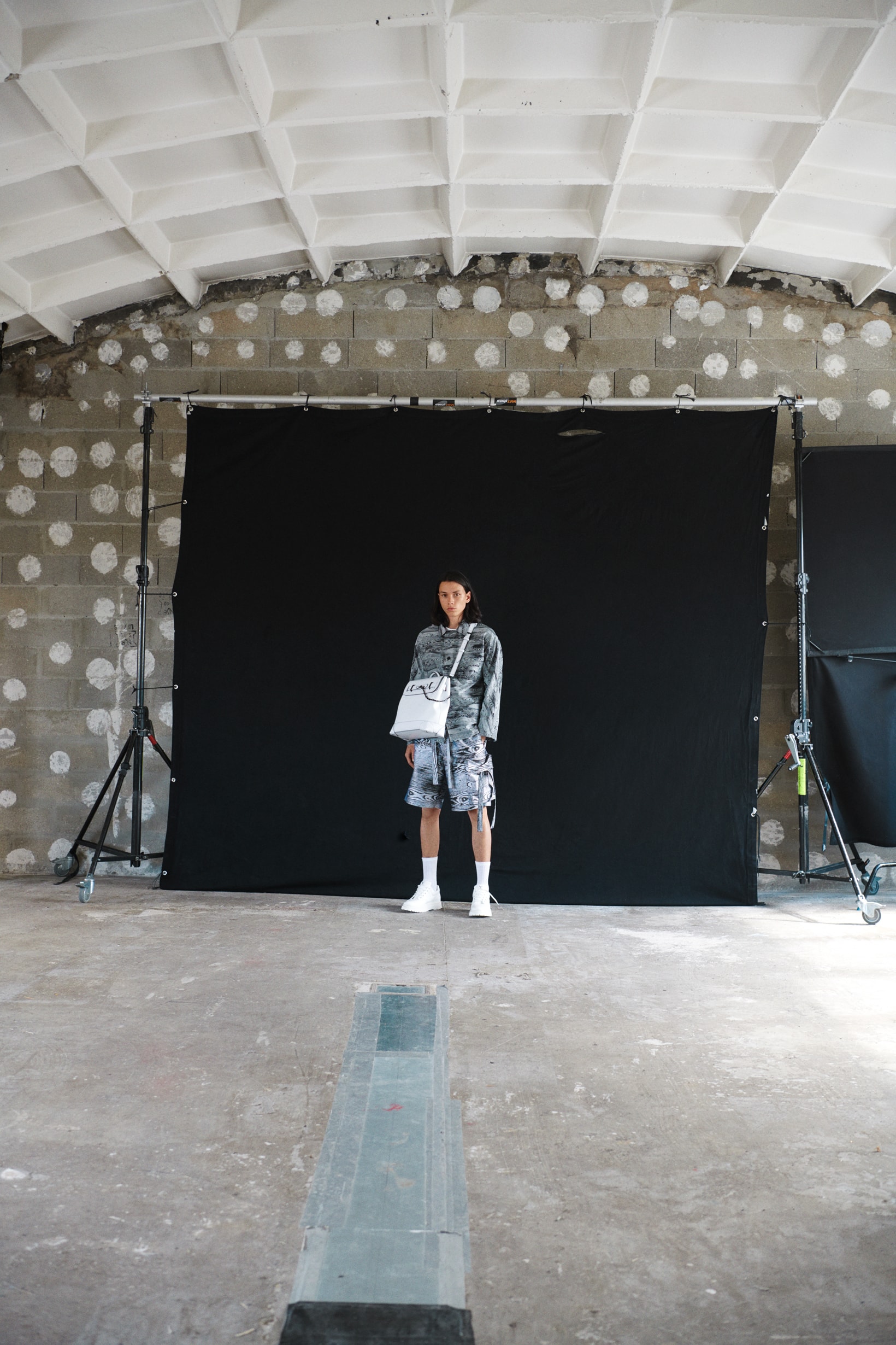 Louis Vuitton Men's Pre-Spring 2020 Lookbook Jacket Shorts Grey