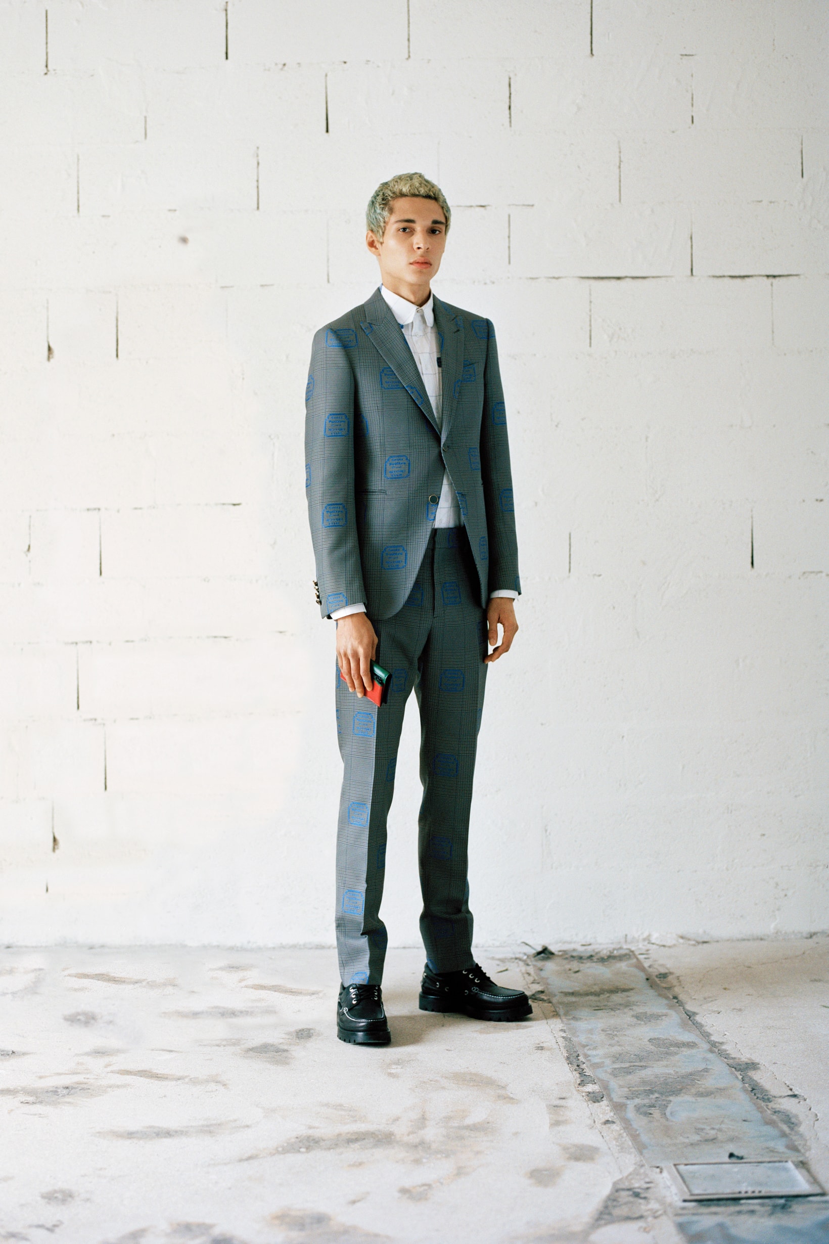 Louis Vuitton Men's Pre-Spring 2020 Lookbook Jacket Pants Grey