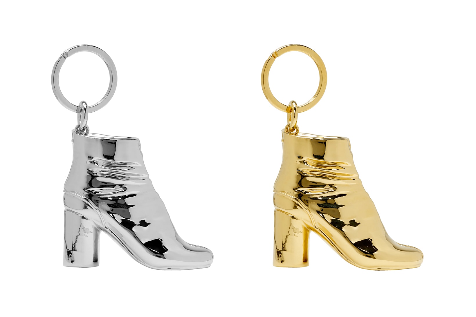 Maison Margiela Exclusive Tabi Boot Keychain Accessory SSENSE Capsule Collection Silver Gold Collector Designer Item Signature Classic