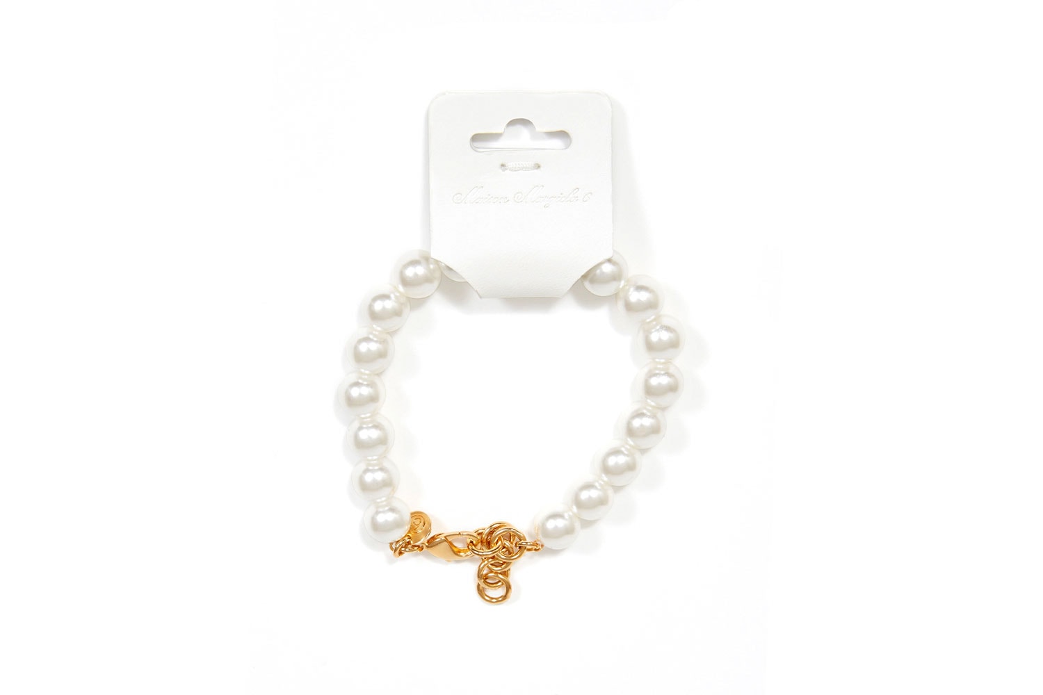 mm6 maison martin margiela jewelry white rings earrings necklace bracelet faux pearl 