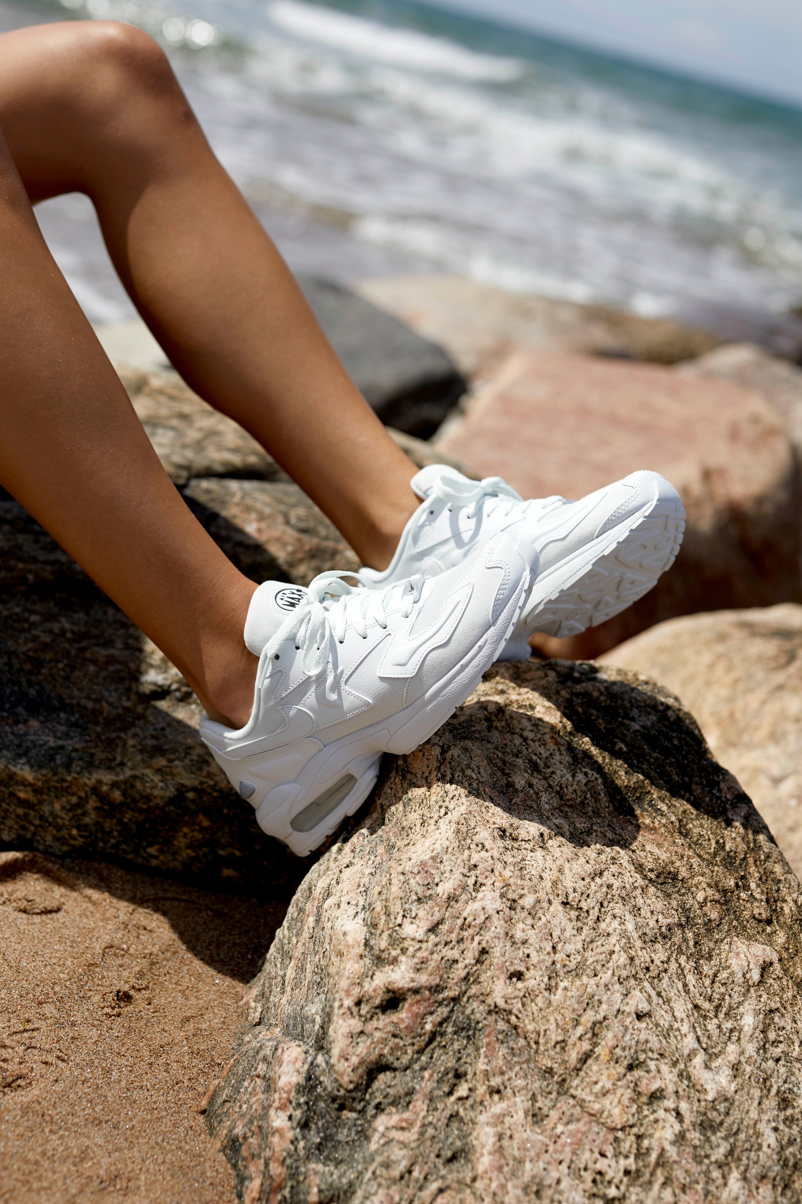 Naked Summer 2019 Editorial Nike AirMax 2 Light Sneakers White