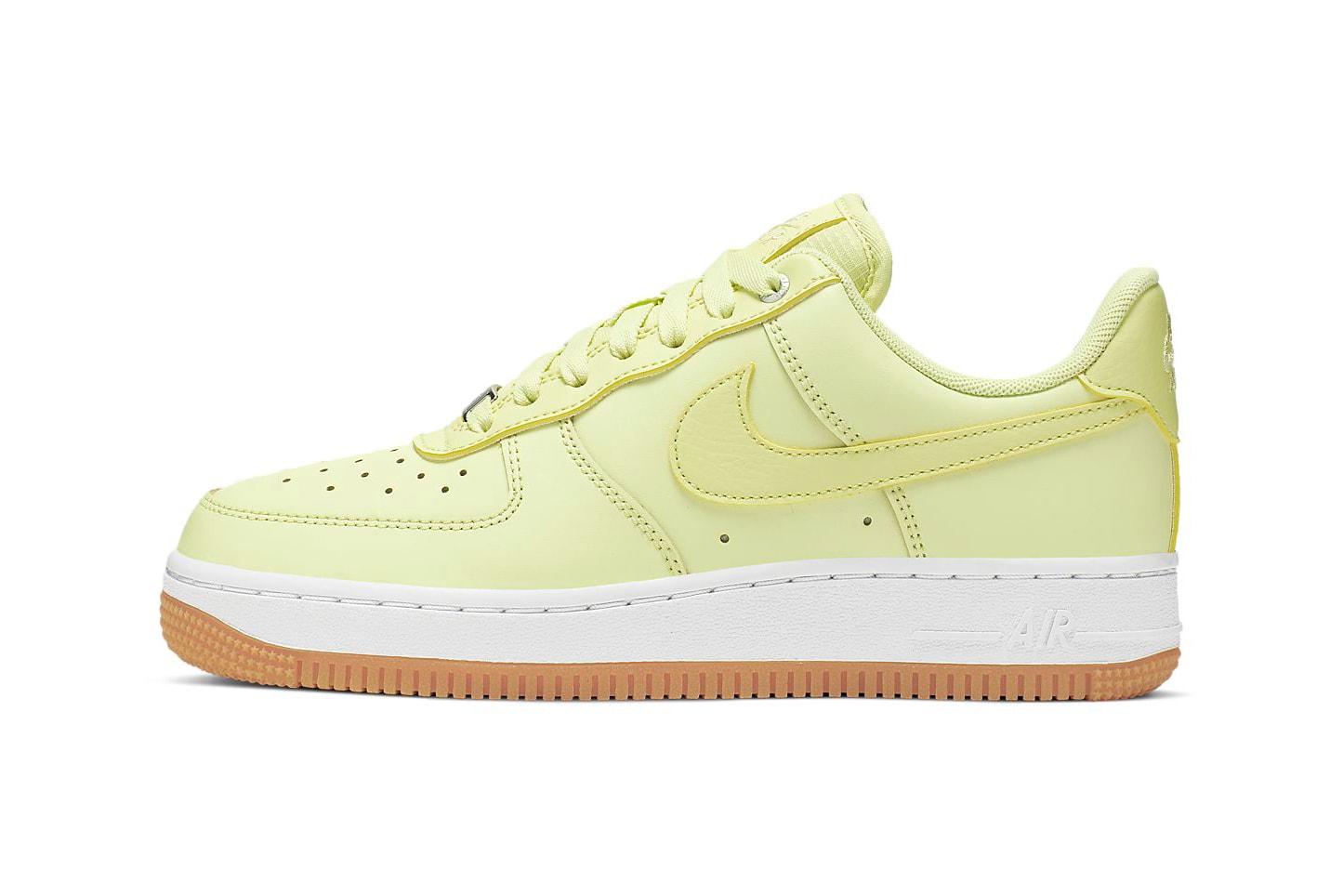 Nike Air Force 1 '07 white and Fluro green trainers