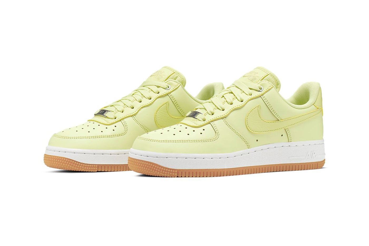 Nike Air Force 1 Luminous Green White Gum Sneakers Trainers Neon