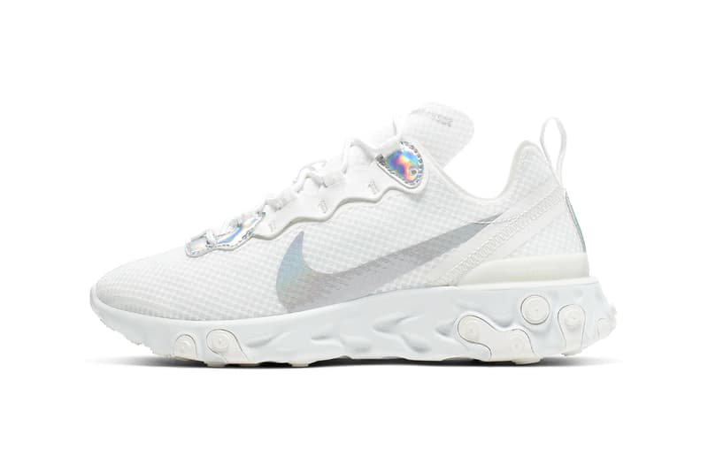 Nike React Element 55 Summit White Silver