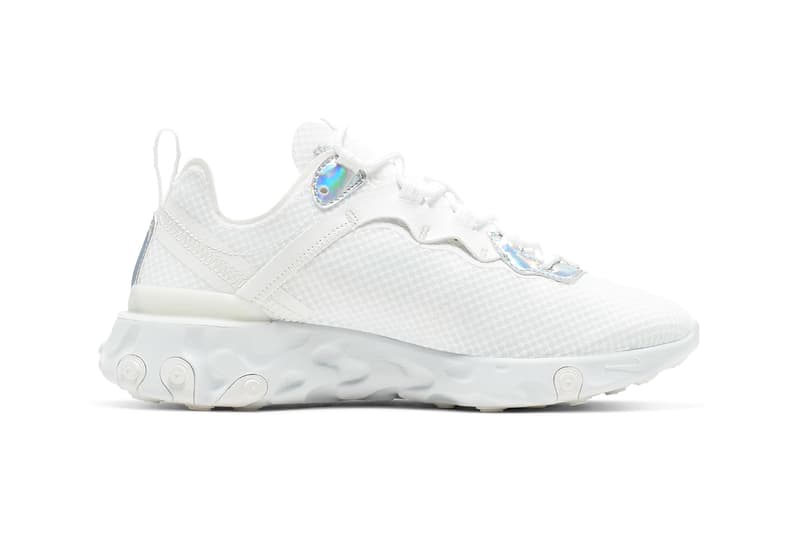 Nike React Element 55 Summit White Silver