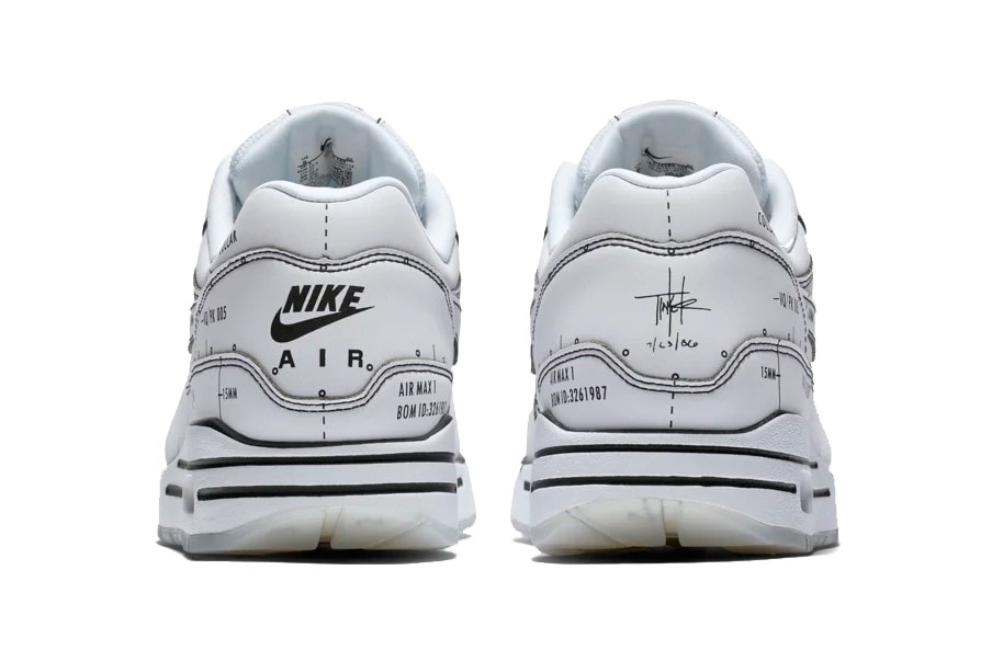 nike air max 1 sketch to shelf schematic white sneaker