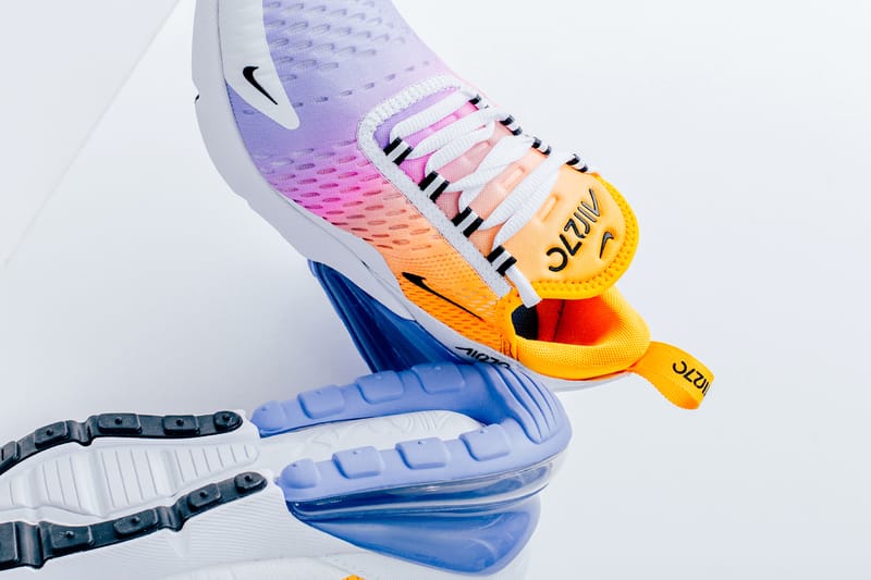 air max 270 gold blue and pink