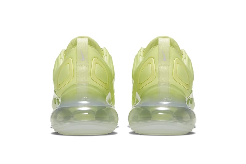 nike air max 720 luminous lime green ocean cube phantom vast grey blue monochromatic sneakers footwear shoes sneakerhead