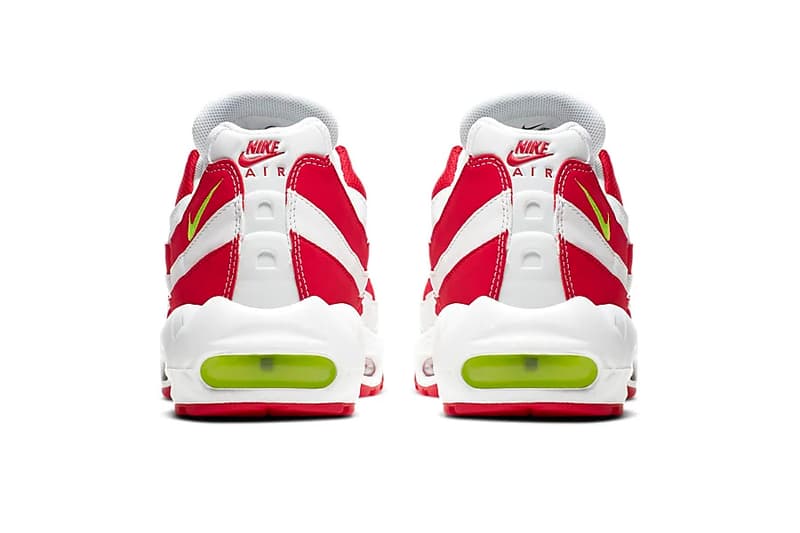 nike air max 95 university red neon green white reflective sneaker