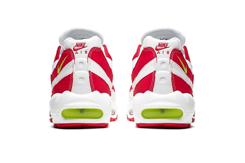 nike air max 95 university red neon green white reflective sneaker