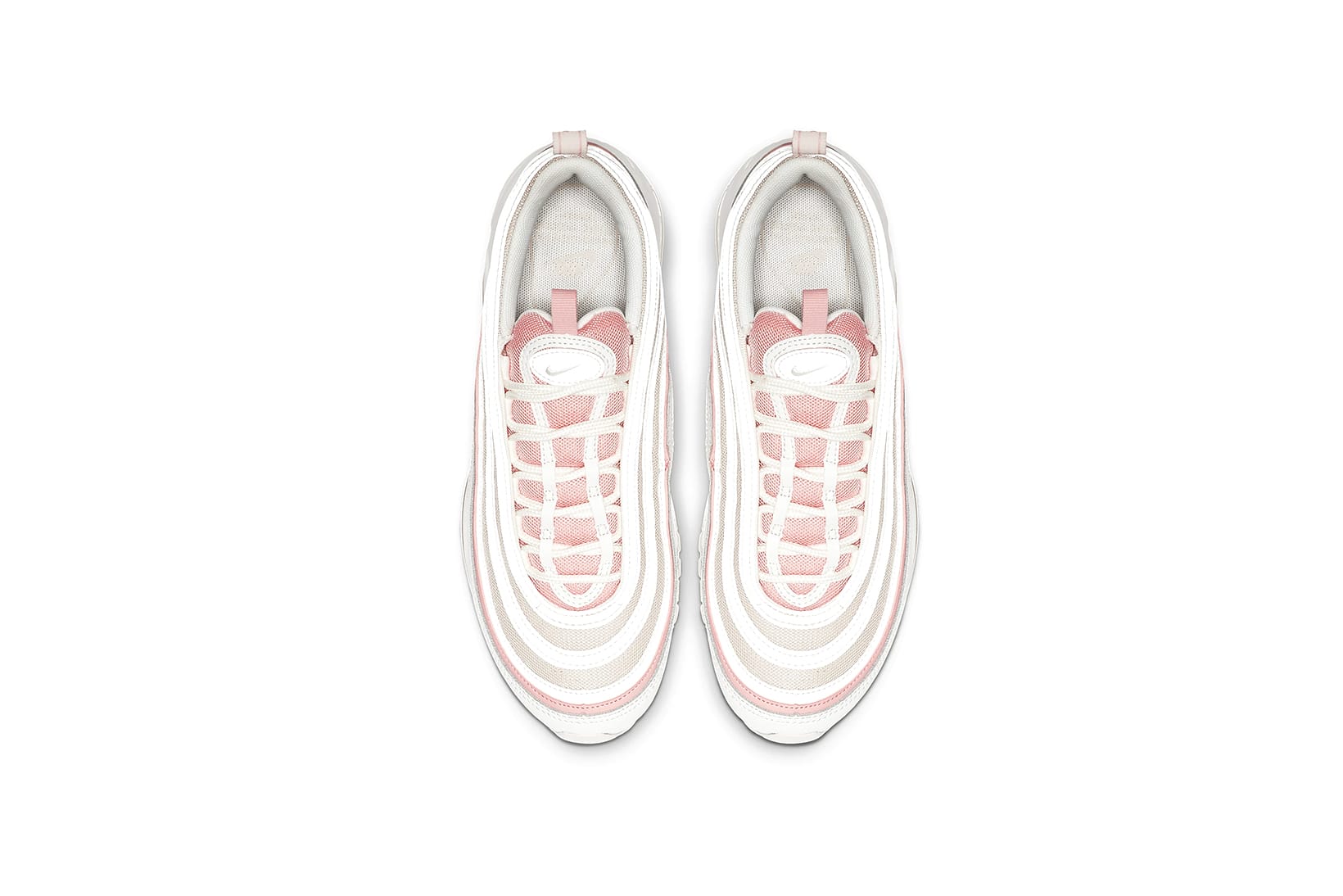 white and coral air max 97