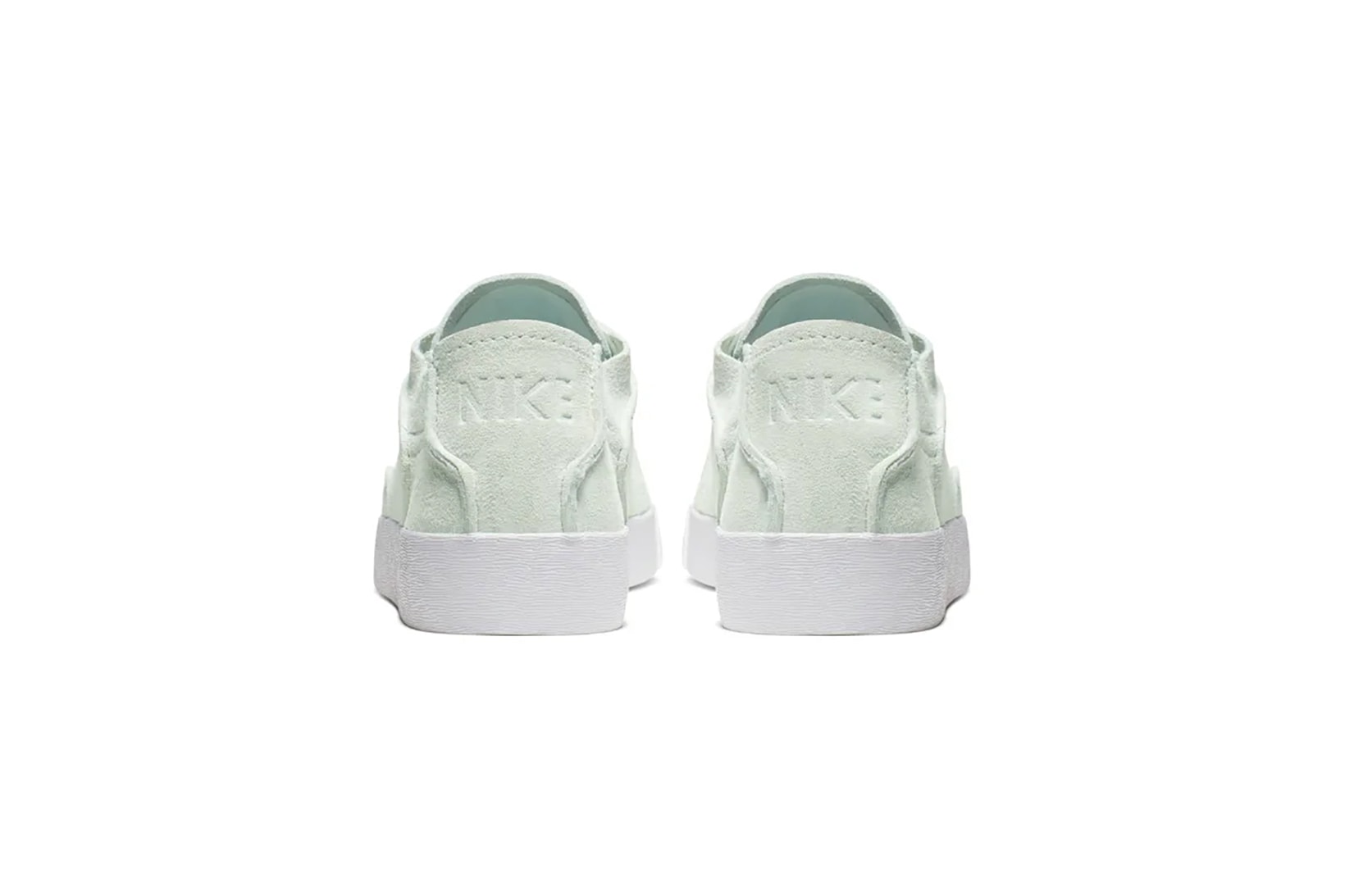 nike blazer low outburst deconstructed ghost aqua mint green suede sneakers sneakhead footwear shoes 