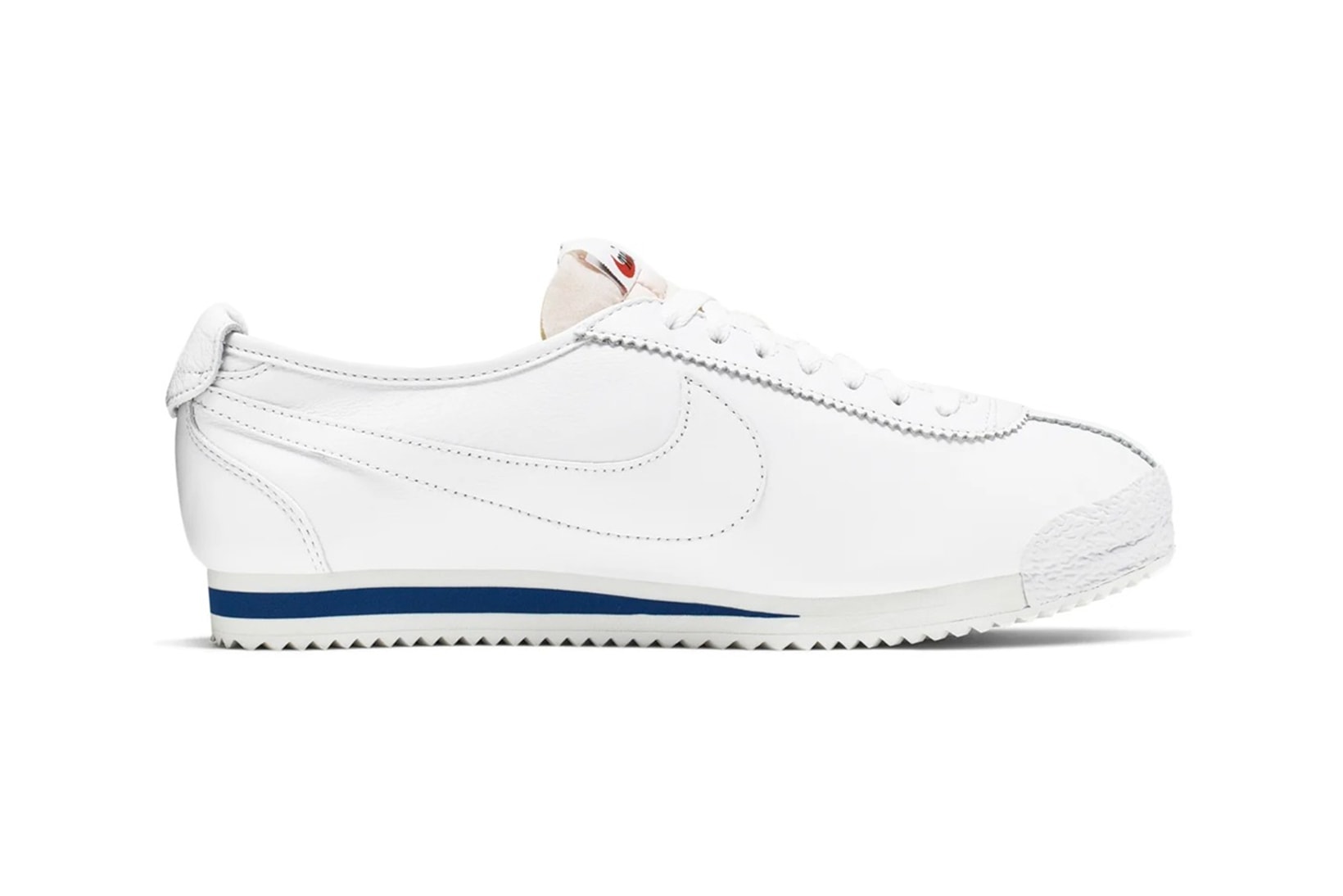 nike classic cortez shoe dog pack falcon dimension six sneakers white red blue colorway
