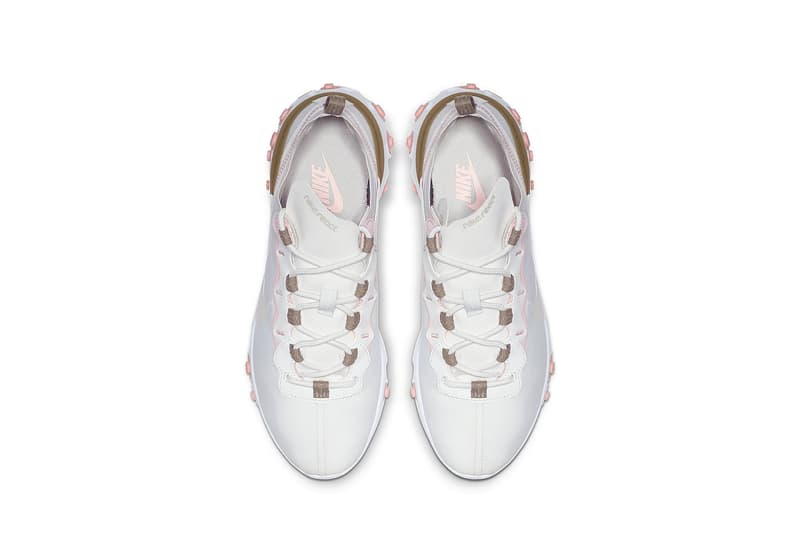 nike react element 55 summer pastel colors parachute beige bleached coral teal tint frosted spruce