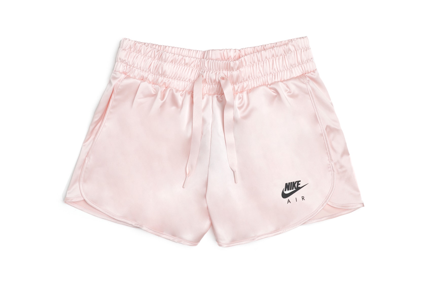 nike sportswear satin shorts elastic waist echo pink