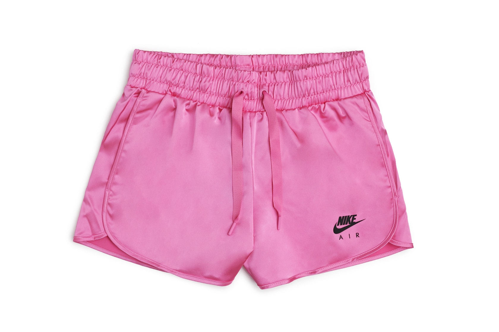 nike sportswear satin shorts elastic waist china rose