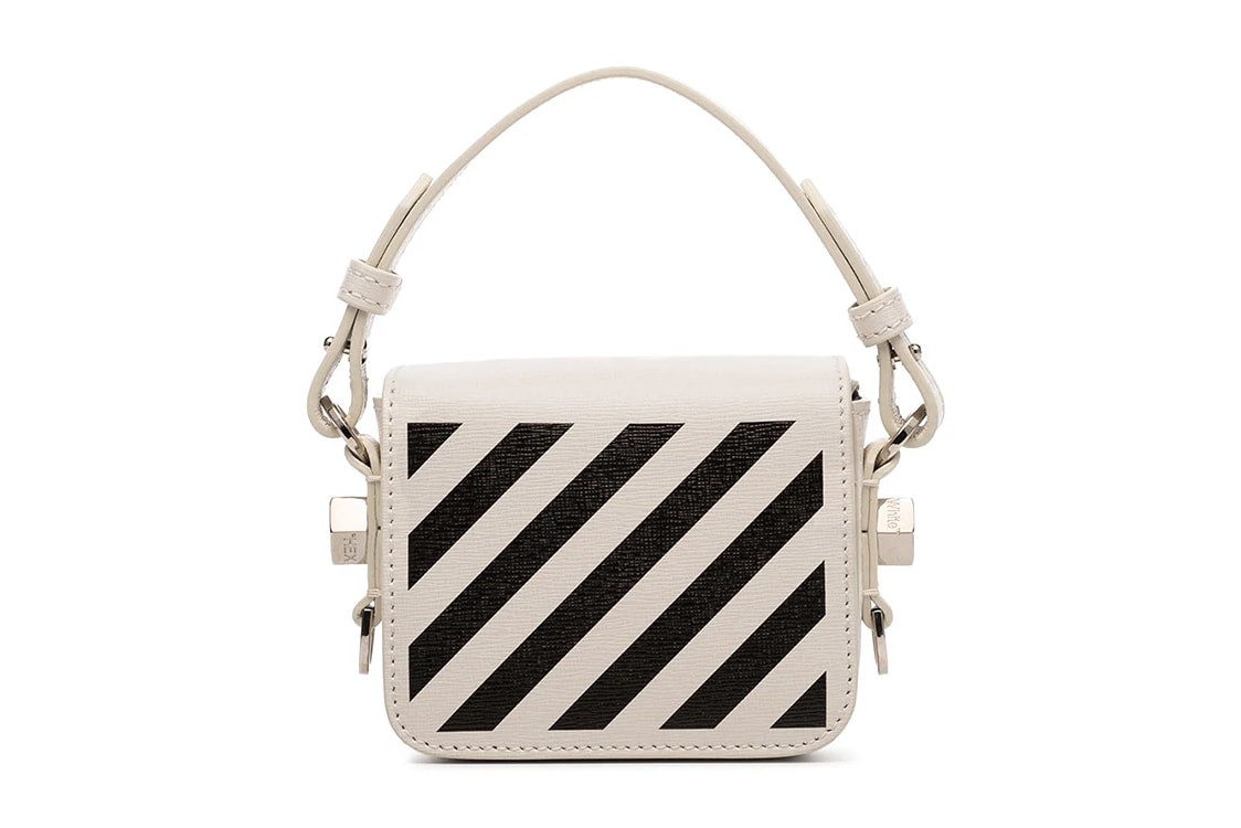 Off-White Monochrome Mini Baby Flap Shoulder Bag Virgil Abloh Handbag