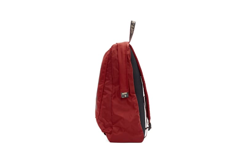 Off White Easy Logo Backpacks Red