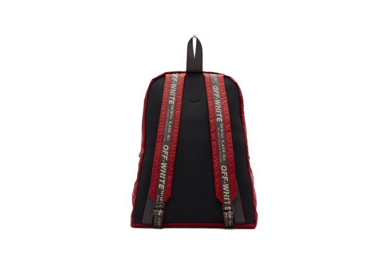 Off White Easy Logo Backpacks Red