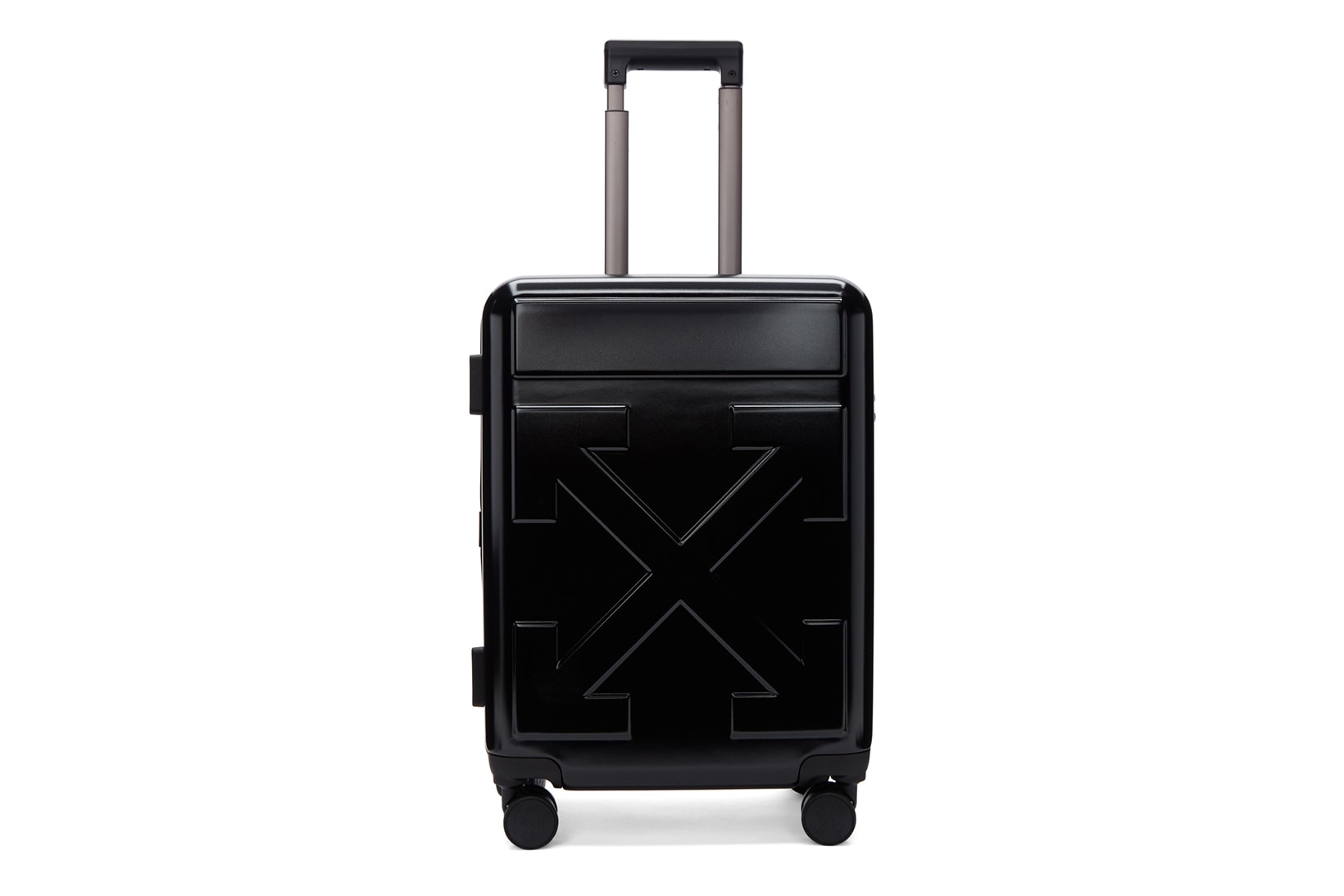 off white for travel arrow trolley suitcase luggage bags designer