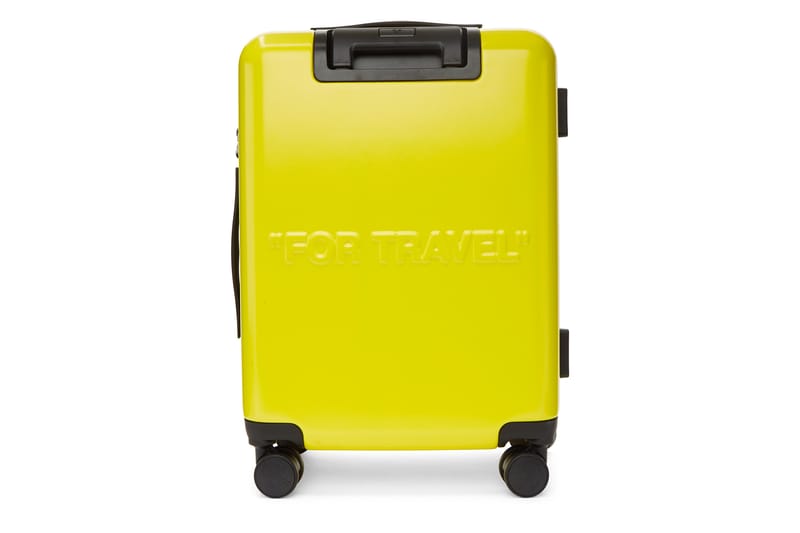 clear off white suitcase