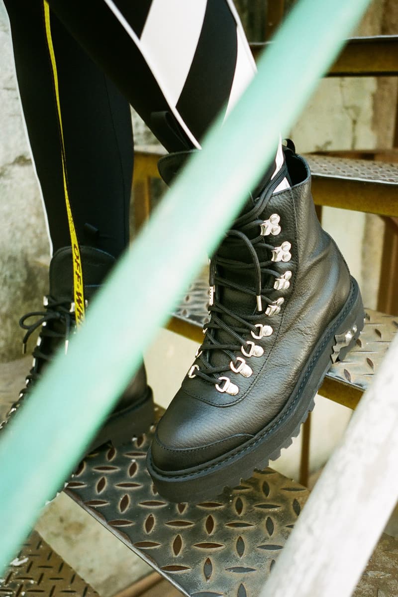 off white pre fall 2019 collection hbxwm hbx fashion designer streetwear clothes editorial photoshoot model jackets denim bags