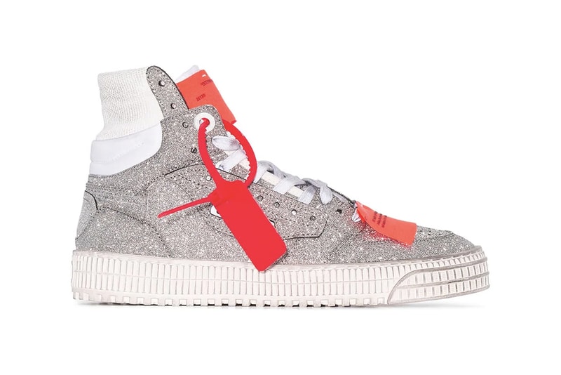 Off-White High-Top Off-Court Glitter Sneakers Trainers Virgil Abloh