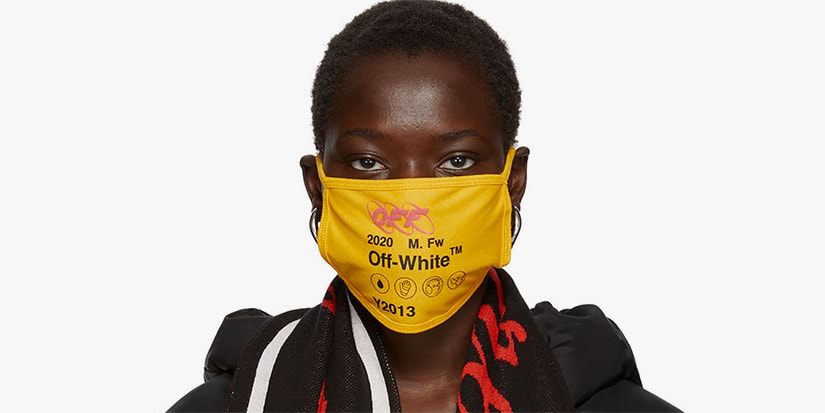 Download Off White S Yellow Industrial Y013 Mask Hypebae PSD Mockup Templates