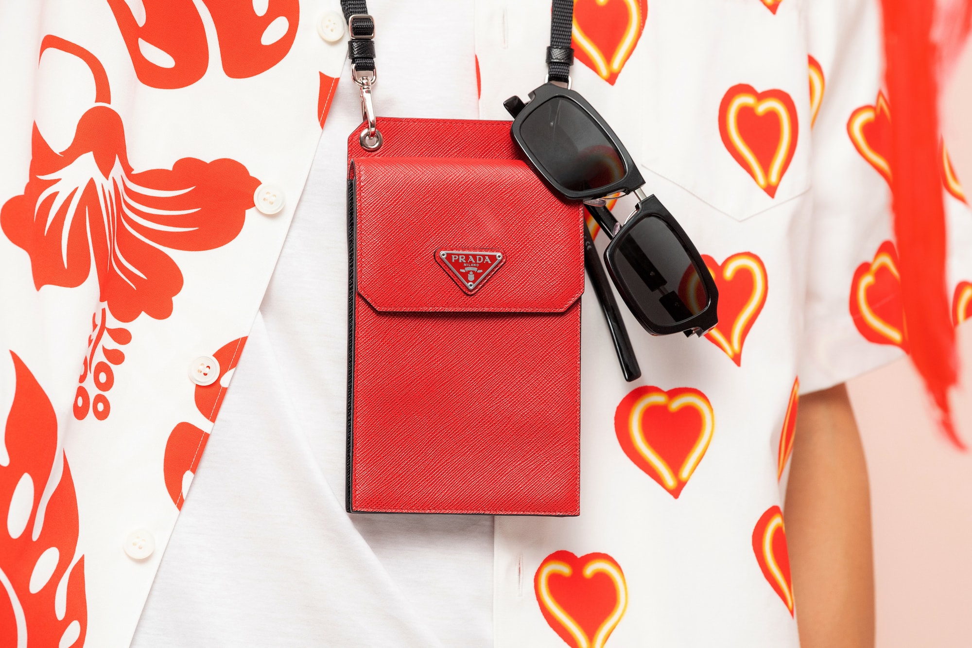 Prada Heart Mini Bag in Red