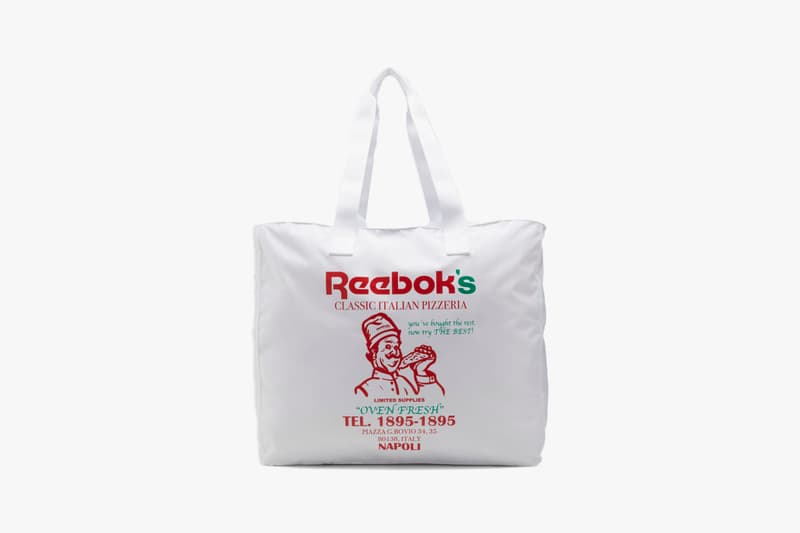 reebok classics food pack t-shirt tote cap socks pack pizza doner kebab chinese takeout delivery fast food uniform retro graphic