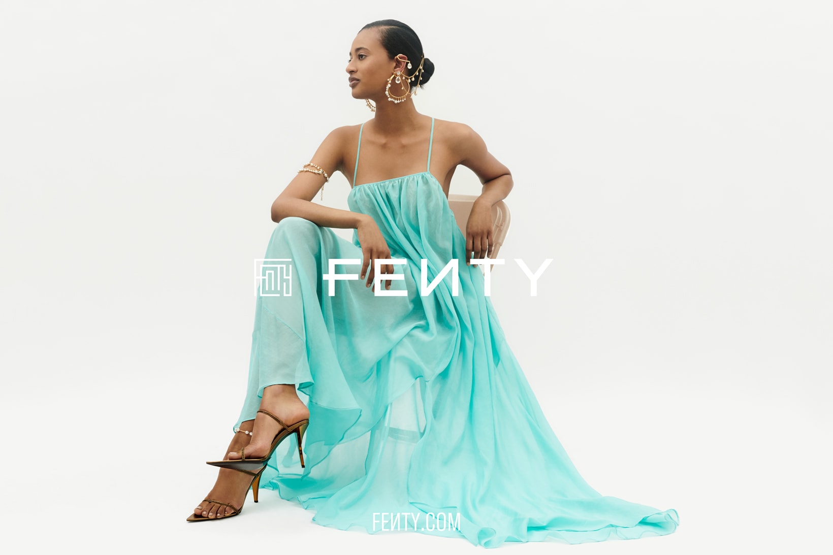 Rihanna FENTY Release 6-19 Part 2 Dress Blue