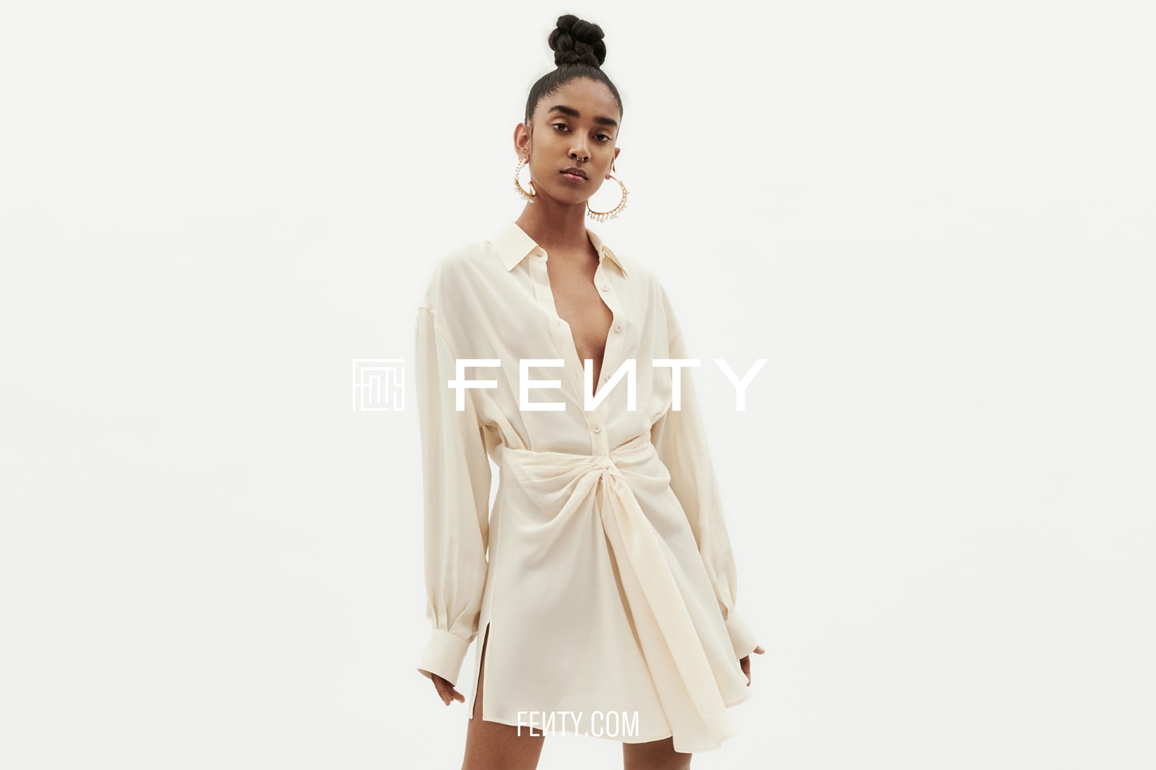 Rihanna FENTY Release 6-19 Part 2 Dress Cream