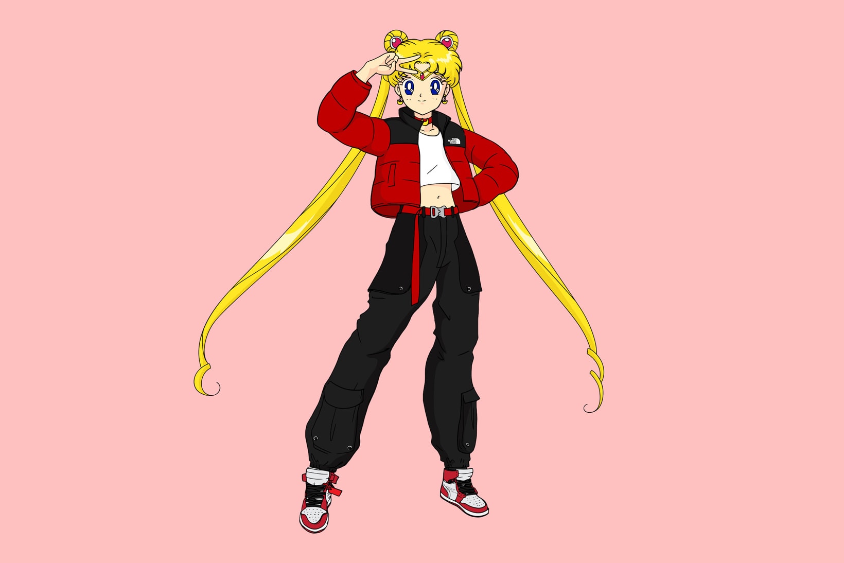 Sailor Moon Jacket Red Pants Black